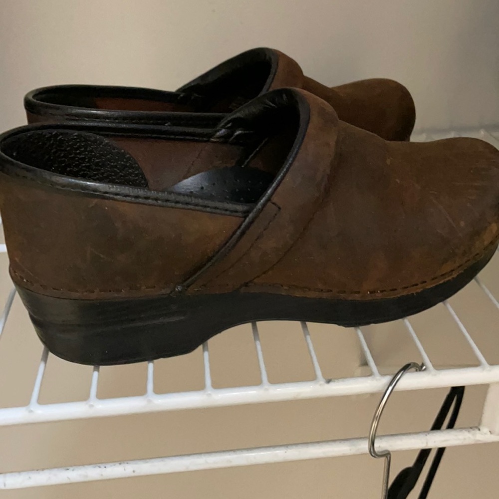 Brown Dansko clogs